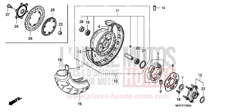 HINTERRAD von Shadow Aero CANDY BLAZE ORANGE (YR196) von 2010